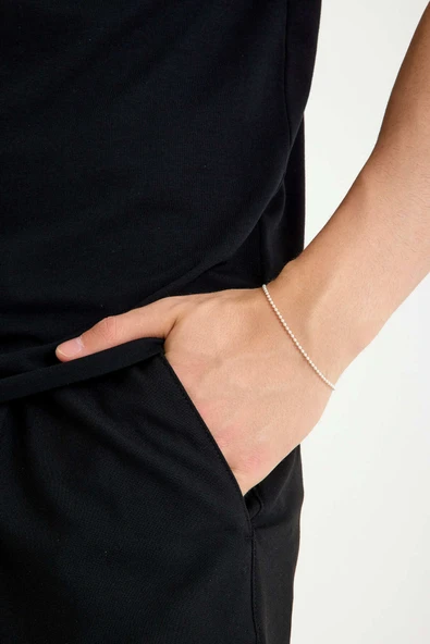 ANDA 925 Ayar gümüş Unisex Top Zincir Bileklik 1.5 mm ürün görseli 1