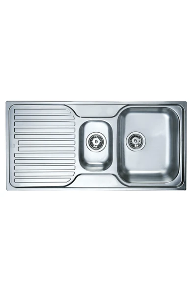 Teka - PRINCESS 60 B - Ankastre Sol Damlalıklı Eviye - Paslanmaz Çelik - 100 cm - 40109146 ürün görseli 1