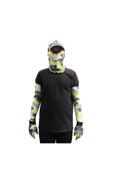 Fisherman Style Camo Green SET Cap+Eldiven+Kolluk+Buff ürün görseli 1