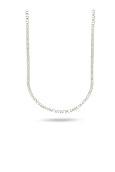 Enesstore 925 Ayar Gurmet Gümüş Erkek Kolye Zincir 3.5 mm 60 cm ürün görseli 1