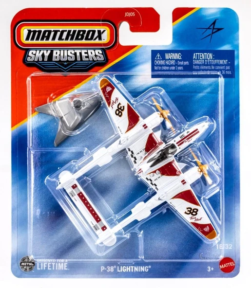 Matchbox Skybusters P-38 LIGHTNING JCN02 - Resim 2