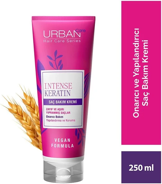 Urban Care Intense Keratin Aşırı Yıpranmış Saçlara Özel Saç Bakım Kremi 250 ml ürün görseli 1