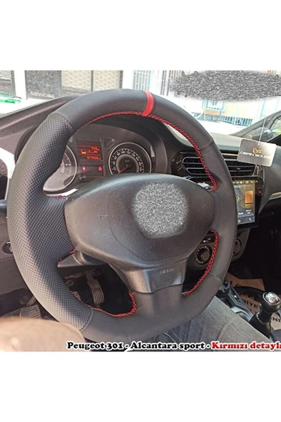 Peugeot 301 Araca Özel Direksiyon Kılıfı (nubuk Noktalı) ürün görseli 1