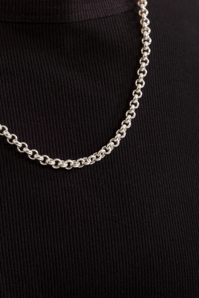 ANDA 925 Ayar Gümüş Unisex Doc Zincir Kolye 5 Mm ürün görseli 1