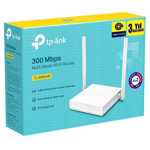 TP-Link TL-WR844N 300 Mbps 5 dBi Multi-Mode Wifi Router ürün görseli 1