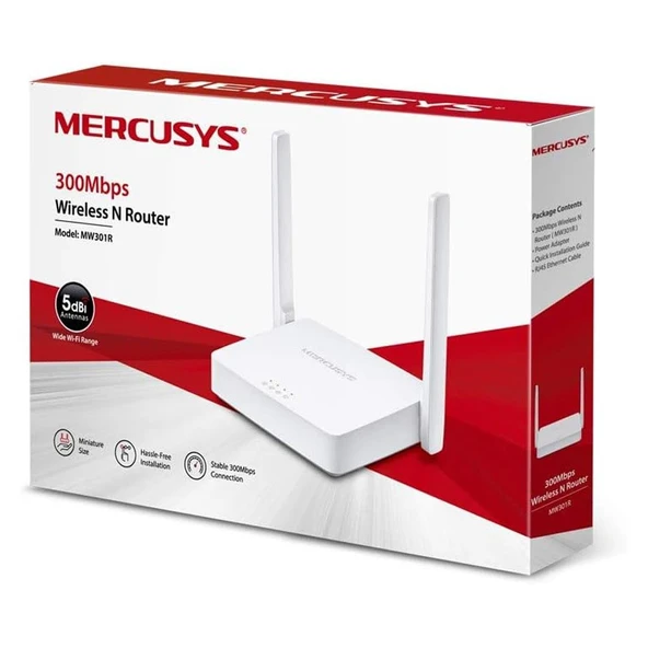 TP-Link Mercusys MW MW301R 2 Port 300 Mbps Kablosuz Router ürün görseli 1