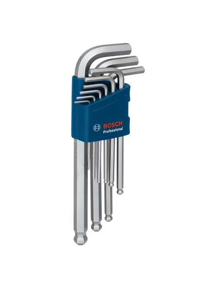 Bosch Profesyonel Alyan Anahtar Takımı Hex 9 Parça (1,5-10 Mm) - 1600A01TH5 ürün görseli 1