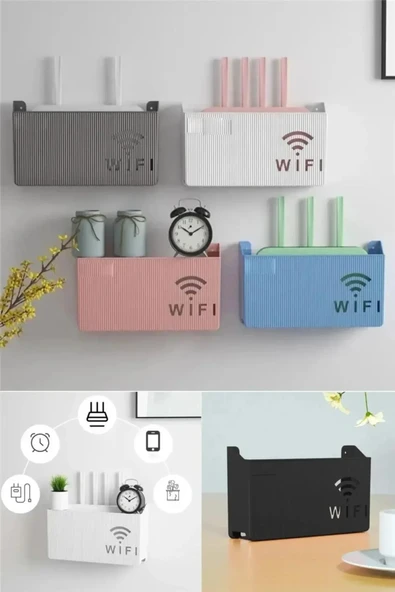 TİNEKE  Beyaz Wifi Kutusu Duvar Asılabilir Sigorta Ve Modem Saklama Kutusu 25x15x6 Cm ürün görseli 1