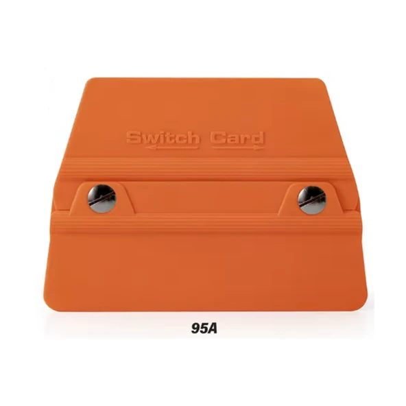 Switch Card Oval Kare Ragle PPF/TPH Cam Filmi Çekme Uygulama Aparatı Teflonlu 95A Sertlik 10x9cm Turuncu ürün görseli 1