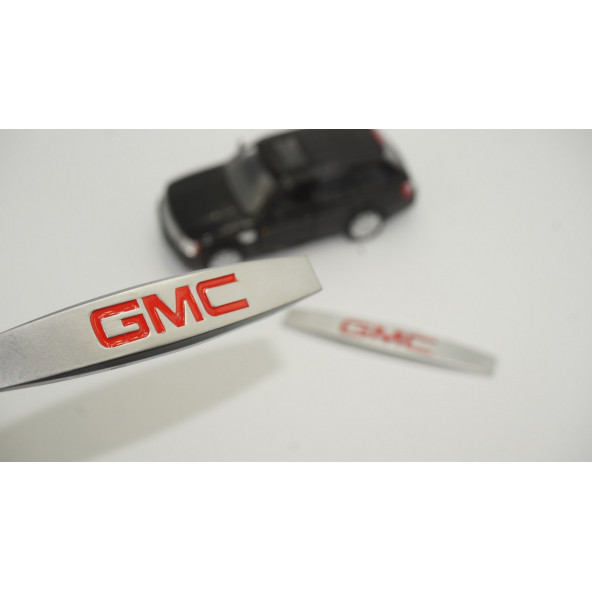GMC Logo Yan Çamurluk 3M 3D Krom Metal Logo Amblem ürün görseli 1