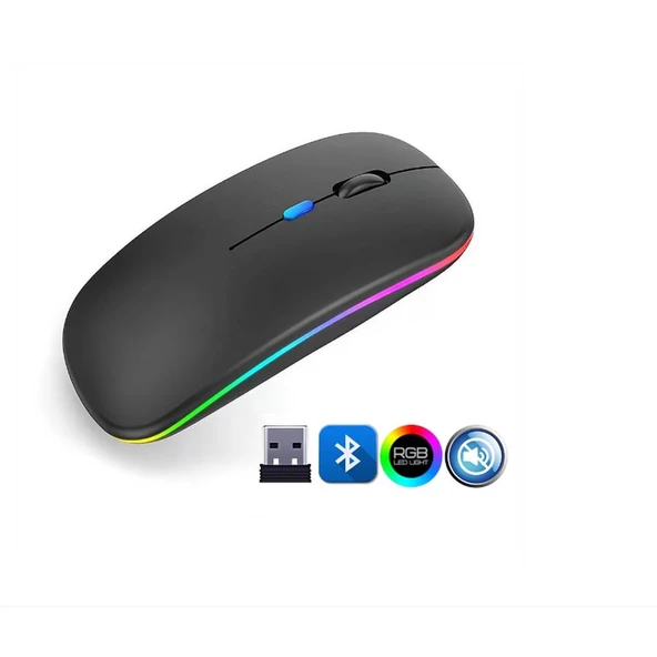 ZR215 Cba100 Rgb Siyah Şarjlı Mouse ürün görseli 1