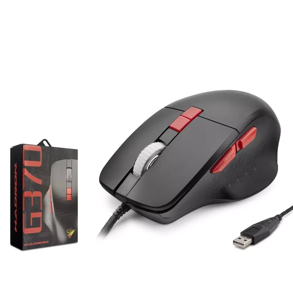 Hadron G370 Kablolu Oyuncu Mouse Rgb Siyah ürün görseli 1