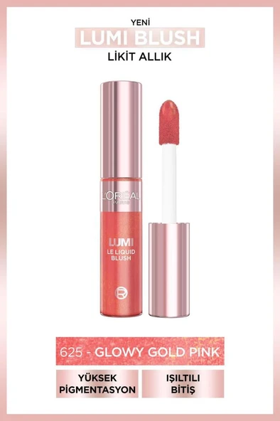 Lumi Blush Glowy Likit Allık Glowy Gold Pink 625 ürün görseli 1