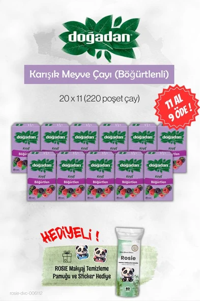 Doğadan 11 Al 9 Öde Böğürtlenli Karışık Meyve Çayı 20'li ve Rosie ürün görseli 1