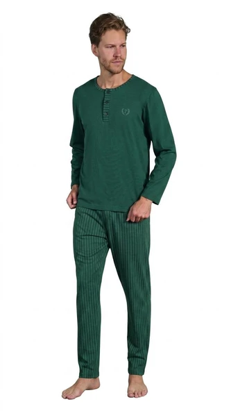 Pijadore Erkek %100 Pamuk Süprem Mevsimlik Uzun Kollu Pijama Takımı 1931 ürün görseli 1