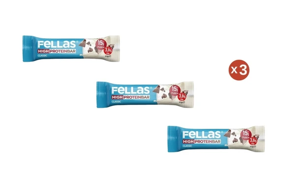 Fellas Yüksek Protein Bar - Klasik Sade 45g (3 Adet) ürün görseli 1