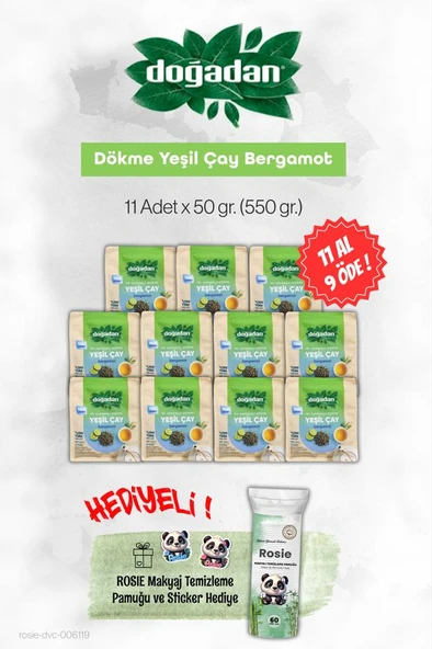Doğadan 11 AL 9 ÖDE Doğadan Dökme Yeşil Çay Begamot ve Rosie ürün görseli 1