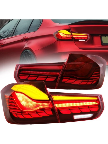 Bmw F30 2012-2018 Uyumlu Kırmızı Dragon Gts Ledli Arka Stop Lambası ürün görseli 1