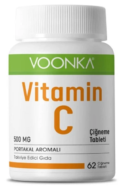 Voonka Vitamin C Çiğneme 60 Tablet | Portakal Aromalı ürün görseli 1