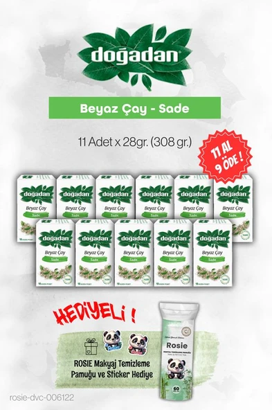 Doğadan Beyaz Çay Sade 28gr 11 AL 9 ÖDE ve Rosie ürün görseli 1