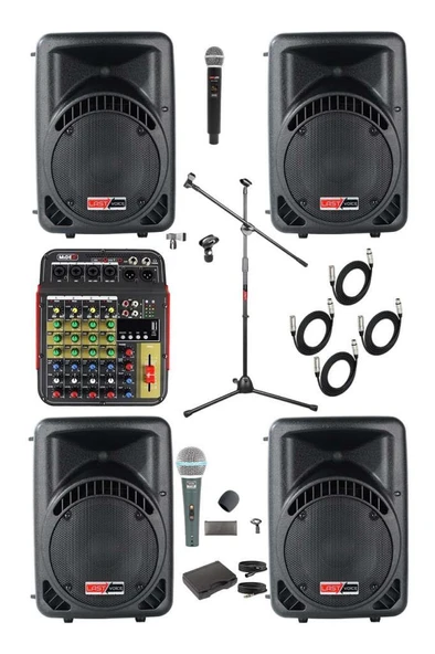 Lastvoice Ample Little Paket-4 Aktif hoparlör ve Mixer Full Ses Sistemi Seti ürün görseli 1