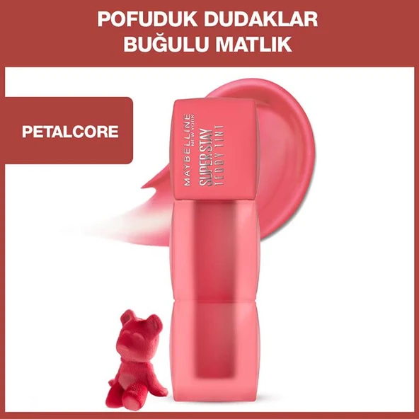 Maybelline New York Maybelline Super Stay Teddy Tint Uzun Süre Kalıcı Likit Mat Tint 40 Petalcore ürün görseli 1