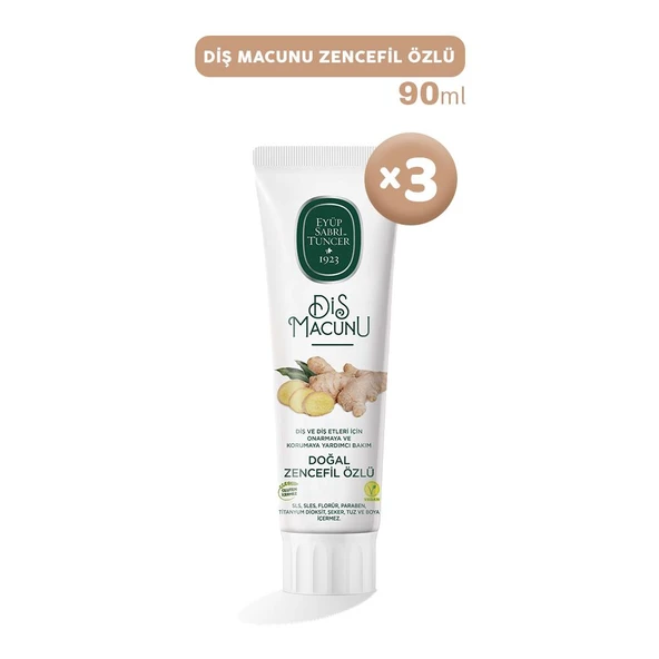 Eyüp Sabri Tuncer Diş Macunu Zencefil Özlü 90 ml x 3 ürün görseli 1