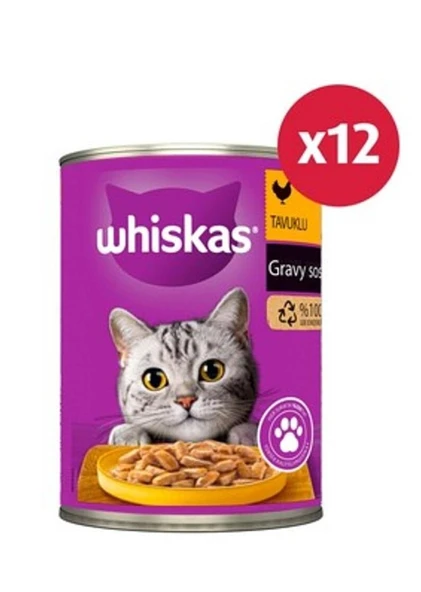 Whiskas Tavuklu Konserve Kedi Maması 400 G 12x ürün görseli 1
