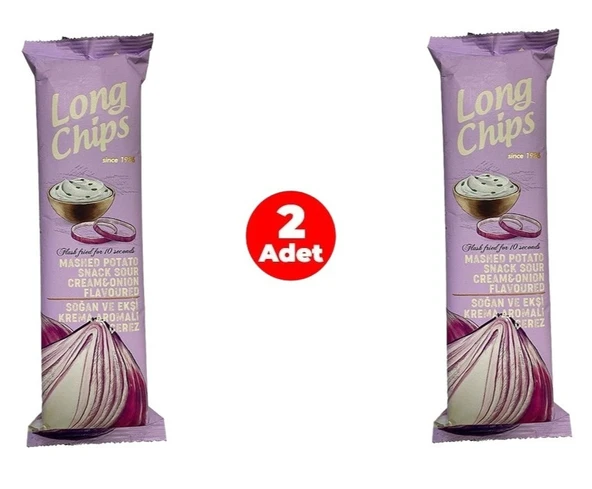 Long Chips Soğan ve Ekşi Krema Aromalı Patates Cipsi 75 G (2 Adet) ürün görseli 1