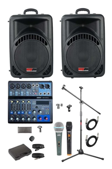Lastvoice Ample Center-Paket-2 Aktif hoparlör ve Mixer Full Ses Sistemi Seti ürün görseli 1