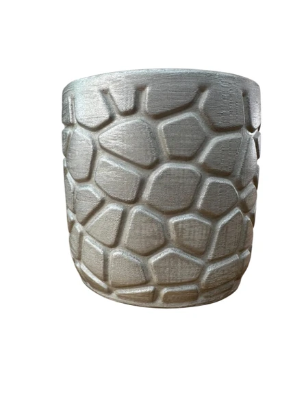 Bitki Tasarımı Ev dekorasyon Gümüş Taş Desen Beton Saksı Çiçeklik Saksılık ürün görseli 1