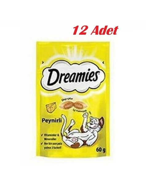 Dreamies Peynirli Kedi Ödül Bisküvisi 12 X 60 G ürün görseli 1