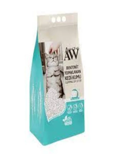 Animal World Beyaz Sabun Kokulu Topaklanan 10 Lt Bentonit Kedi Kumu ürün görseli 1