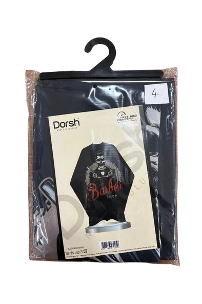 Dorsh Lüks Penuar Önlük Kancalı Siyah Barber Shop Model: 4 ürün görseli 1