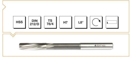 Makina Takım HSS DIN 212 L-RN Makina Raybası 5 mm H7-MTE B00303010500 ürün görseli 1
