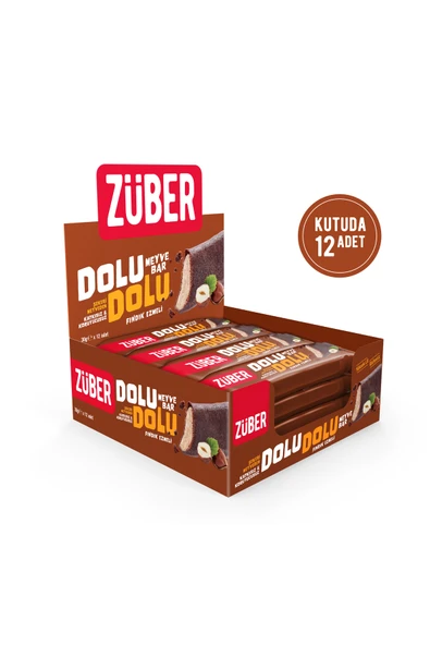Züber Dolu Dolu Meyve Bar Fındık Ezmeli 30g x 12 Adet ürün görseli 1