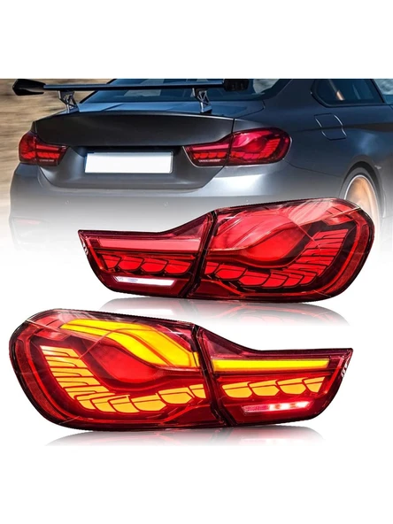 Bmw F33 2014-2020  Uyumlu Kırmızı Dragon Gts Ledli Arka Stop Lambası ürün görseli 1
