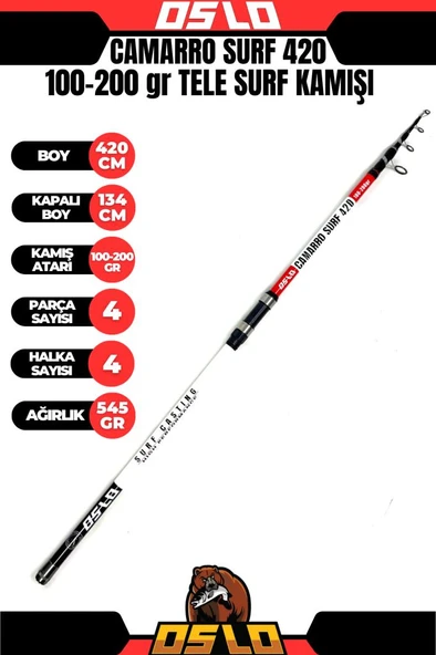 Oslo Camarro 420cm 100-200gr Surf Olta Kamışı ürün görseli 1
