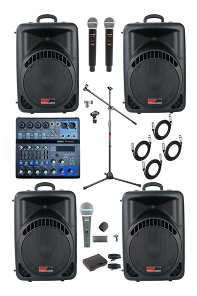 Lastvoice Ample Center Paket-4 Aktif hoparlör ve Mixer Full Ses Sistemi Seti ürün görseli 1
