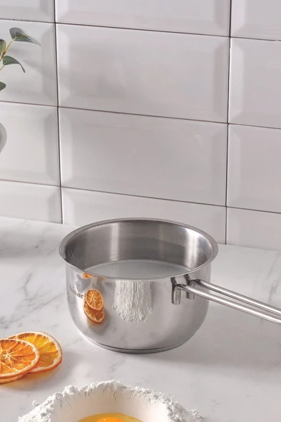 Hisar Teos Çelik Sütlük 14 cm ürün görseli 1