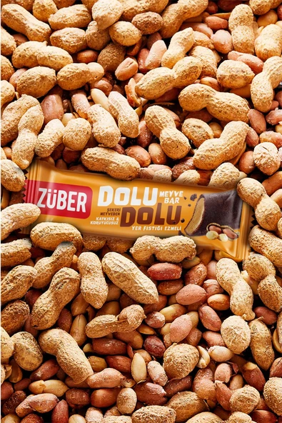Züber Dolu Dolu Yer Fıstığı Ezmeli Meyve Bar 30 G , Sağlıklı Atıştırmalık , Doğal Enerji ve Lezzet ürün görseli 1