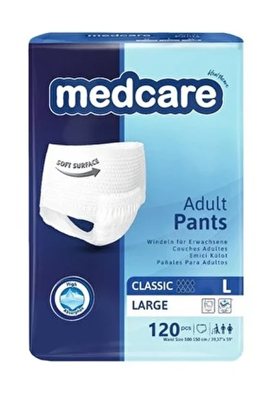 MEDCARE Emici Külot Large 6 damla clasic ( Büyük Boy ) 120 Adet 4 Paket ürün görseli 1