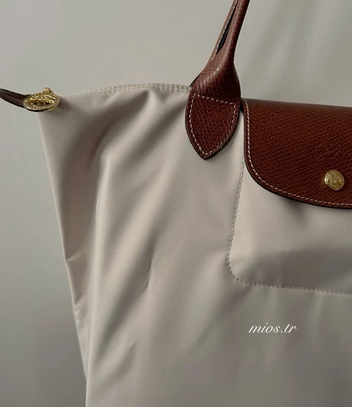 Bej Longchamp Çanta - Resim 2