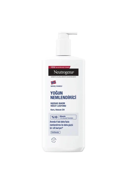 Neutrogena Yoğun Nemlendirici Hassas Bakım Vücut Losyonu Parfümsüz 400 ml ürün görseli 1