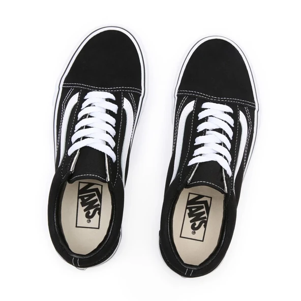 Vans Old Skool Platform Black White - Resim 2