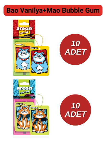Areon X Bao Vanilya+Mao Bubble Gum Set ürün görseli 1