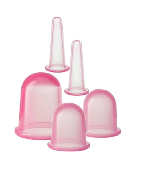 Hacamat Kupası Seti Silikon - 5li Set - Selülit Masaj Seti ürün görseli 1