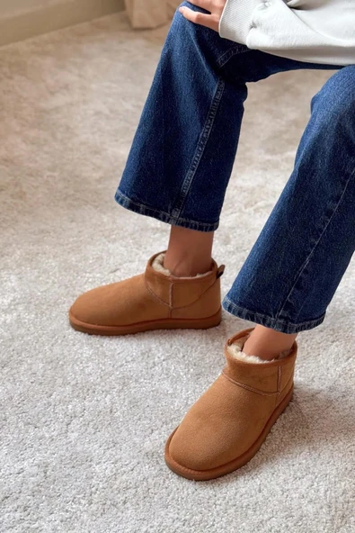 Pierre Cardin 52126 Süet İçi Kürklü Mini Boy Bilekte Kısa Kadın Bot ürün görseli 1