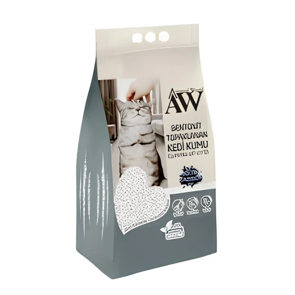 Animal World Aktif Karbonlu Topaklanan 10 Lt Bentonit Kedi Kumu ürün görseli 1
