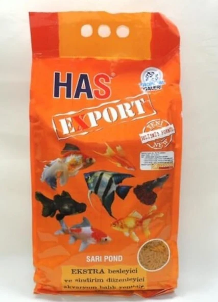 Has Sarı Pond Balık Yemi 100 Gr - Ekstra Besleyici ve Sindirim Düzenleyici Akvaryum Yemi ürün görseli 1